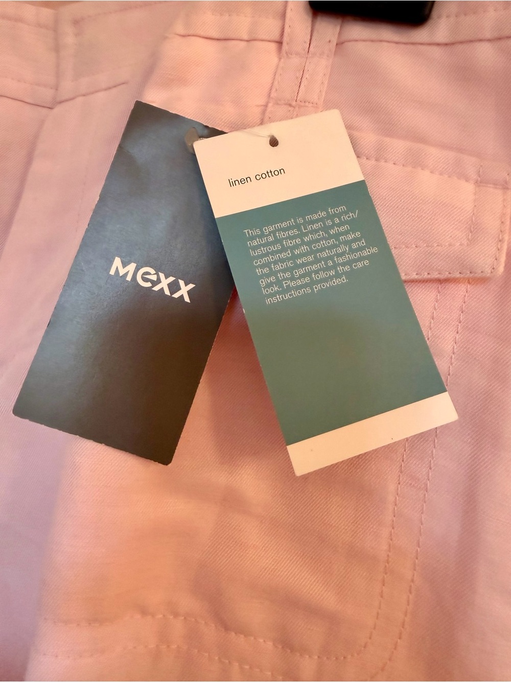 Mexx Pastel Pink Linen Pants BNWT Size 10 or 8